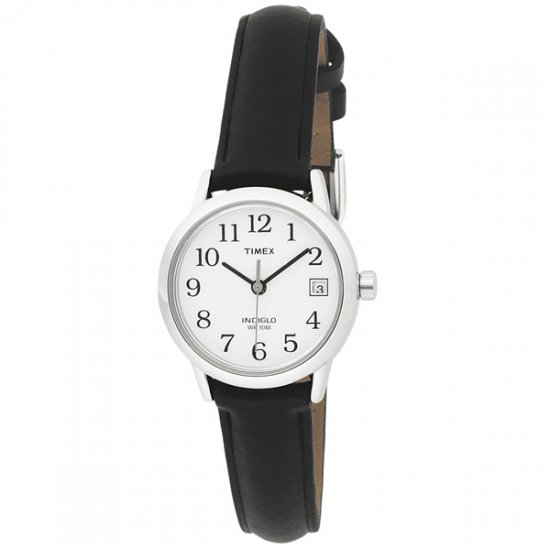 Timex Women's Indiglo Watch Silver with Leather Band