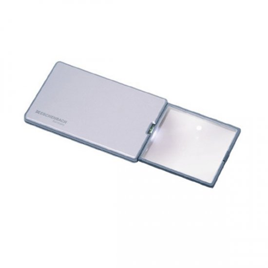 3X Eschenbach Silver Square Compact Magnifier - 2 Inch Lens