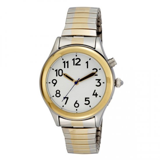 Ladies Two Tone Talking Watch White Face - Choice of Spanish Voice