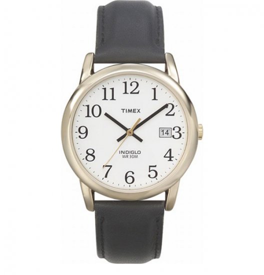 Timex Indiglo Watch Gold with Leather Band