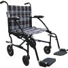 Fly Lite Ultra Lightweight Transport Wheelchair - 19 Inch Black