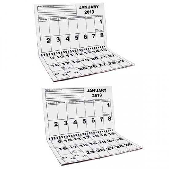 Jumbo Large Print Wall Calendar 2019 & 2018 Jumbo Large Print Wall Calendar 2019 & 2018