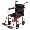 Flyweight Lightweight Transport Wheelchair with Removable Wheels