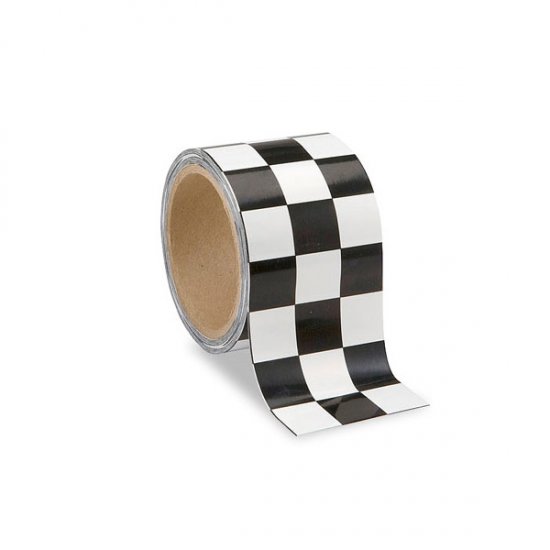 Low Vision Checkerboard Adhesive Tape: White and Black - 3 Inch Wide - Click Image to Close