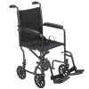 Lightweight Steel Transport Wheelchair - 17 Inches