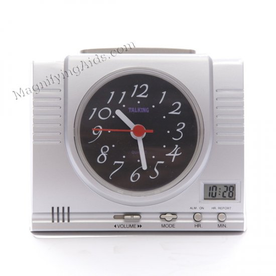 Analog and Digital Talking Desk Clock - Click Image to Close