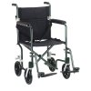 Flyweight Lightweight Transport Wheelchair - 17 Inch Green