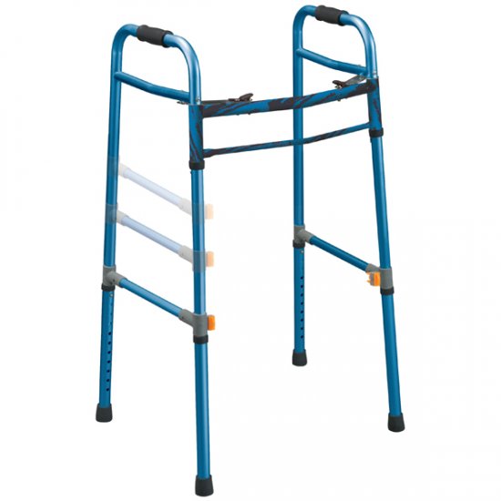 Two Button Folding Universal Walker - Blue