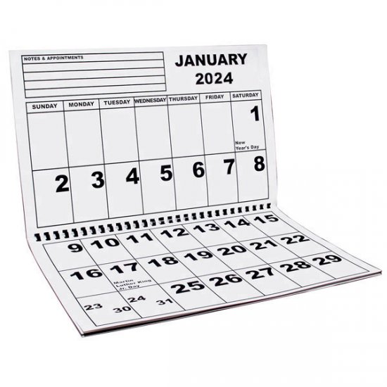 2024 Jumbo Large Print Calendar - Click Image to Close