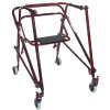 Nimbo Rehab Lightweight Posterior Posture Walker with Seat - Flame Red Adult