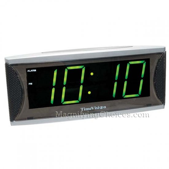 Super Loud 1.8 inch Green LED Alarm Clock - Click Image to Close