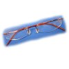 +1 Diopter Eschenbach Rimless Reading Glasses - Red Oval