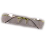 +2.5 Diopter Eschenbach Rimless Reading Glasses - Green Rectangle