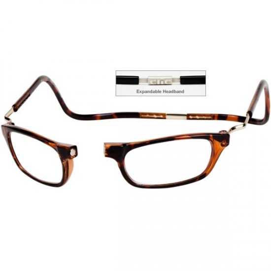 CliC +1.5 Diopter Magnetic Reading Glasses: Expandable - Tortoise