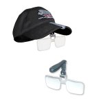 +5 Carson Clip On VisorMag Magnifier Lenses for Hats