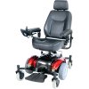 Intrepid Mid-Wheel Power Wheelchair - 20 Inch Captain Seat Red