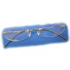 +2 Diopter Eschenbach Rimless Reading Glasses - Gold Oval