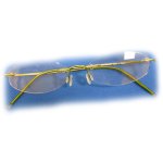 +2 Diopter Eschenbach Rimless Reading Glasses - Green Oval