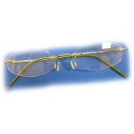 +3 Diopter Eschenbach Rimless Reading Glasses - Green Oval