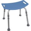 Bathroom Safety Shower Tub Bench Chair - Without Back Blue