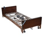 Delta Ultra Light Full Electric Low Bed - Full Length Side Rails & 80 Inch Therapeutic Mattress