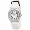 Ladies / Kids Talking Alarm Watch: White Fabric Strap Band - Choice of Voice Ladies / Kids Talking Alarm Watch: White Fabric Strap Band - Choice of Voice
