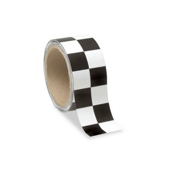 Low Vision Checkerboard Adhesive Tape: White and Black - 2 Inch Wide - Click Image to Close