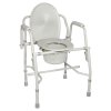 Steel Drop Arm Bedside Commode with Padded Arms