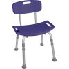 Bathroom Safety Shower Tub Bench Chair - With Back Blue