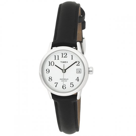 Timex Women's Indiglo Watch Silver with Leather Band - Click Image to Close