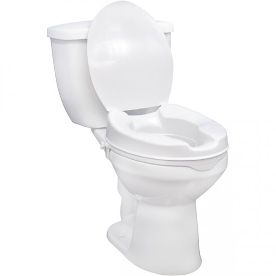 Raised Toilet Seat with Lock and Lid - With Lid 6 Inches - Click Image to Close