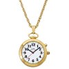 Ladies' Gold Tone Talking Pendant Pocket Watch with Choice of Voice (Male & Female)