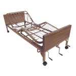 Multi Height Manual Bed - Full Length Side Rails & 80 Inch Innerspring Mattress