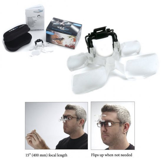 Carson Magnifying Safety Glasses with Clip-on, Flip-Up Lens System 1.5X