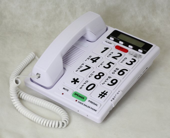 Talking Voice Dialer Phone with Large Number Buttons