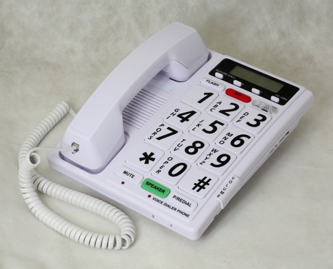 Talking Voice Dialer Phone with Large Number Buttons - Click Image to Close