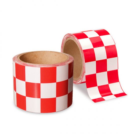 Low Vision Checkerboard Adhesive Tape: Red and White - 3 Inch Wide Low Vision Checkerboard Adhesive Tape: Red and White - 3 Inch Wide