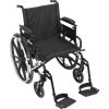 Viper Plus GT Wheelchair - Adj. Height Flip Back Desk Arm and Swing Away Footrests 20 Inches