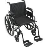 Viper Plus GT Wheelchair - Adj. Height Flip Back Full Arm and Swing Away Footrests 22 Inches