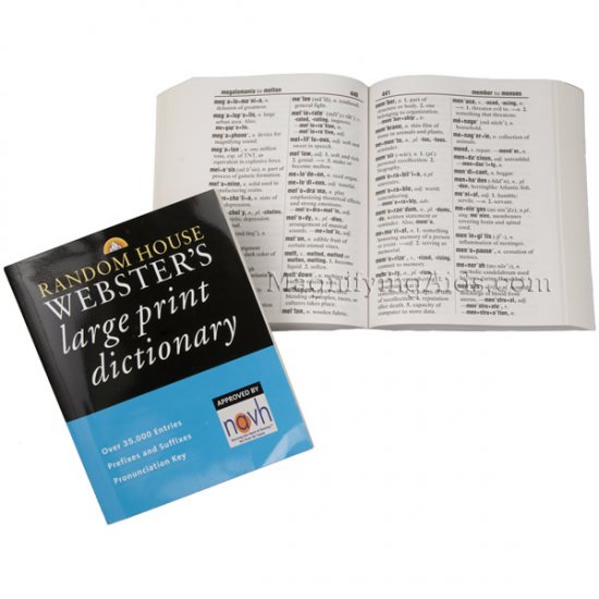 Large Print Random House Webster's Dictionary - Click Image to Close