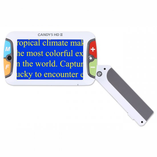 Candy 5 HD II - 5 Inch Color Portable Video Magnifier - 4.5 Hrs. of Battery Use! Candy 5 HD II - 5 Inch Color Portable Video Magnifier - 4.5 Hrs. of Battery Use!