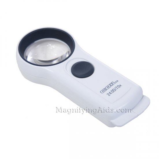 7X COIL Lighted Pocket Magnifier - 1.88 Inch Lens - Click Image to Close