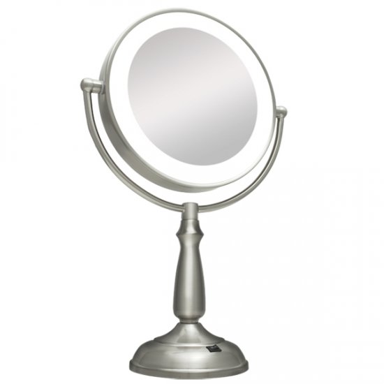 Zadro 10X / 1X Super Bright LED Lighted Vanity Magnifying Mirror - Click Image to Close