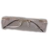 +1.5 Diopter Eschenbach Rimless Reading Glasses - Gold Rectangle