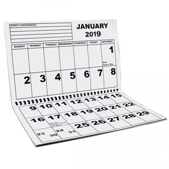 Jumbo Large Print Wall Calendar 2019 Jumbo Large Print Wall Calendar 2019