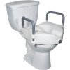 Elevated Raised Toilet Seat with Removable Padded Arms