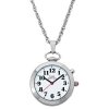 Ladies' Silver Tone Talking Pendant Pocket Watch with Choice of Voice (Male & Female)