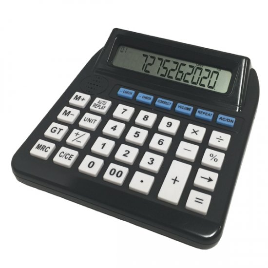 Big Button LCD Talking Calculator With Function Replay - Click Image to Close