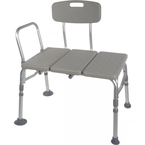 Plastic Transfer Bench with Adjustable Backrest - Click Image to Close