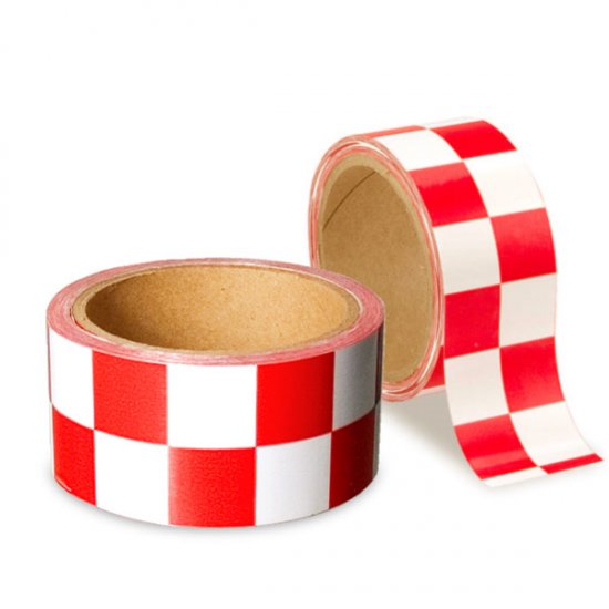 Low Vision Checkerboard Adhesive Tape: Red and White - 2 Inch Wide Low Vision Checkerboard Adhesive Tape: Red and White - 2 Inch Wide